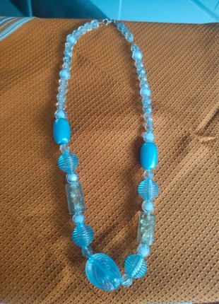 Collier Perles Acryliques Bleu Pâle & Transparent - Style Fantaisie Décontracté, marca: Fantaisie, estado: Muy bueno, 1,20 €, 1,96 € Protección al comprador incluida