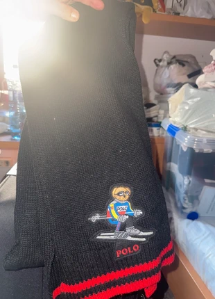 Bufanda negra (POLO) con rayas rojas, marque: polo, état: Neuf avec étiquette, 20,00 €, 21,70 € Protection acheteurs incluse