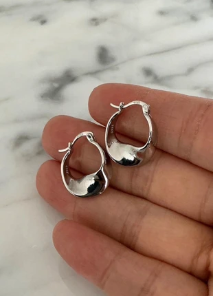 Boucles d’oreilles créoles torsadées argent S925, marca: Argent, estado: Muito bom, €12.00, €13.30 inclui Proteção do Comprador