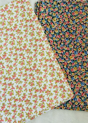 Lot de 2 tissu coton fleuri ~ 50cm x 70cm chacun, marque: Okeo-tex, état: Neuf sans étiquette, 5,99 €, 6,99 € Protection acheteurs (Pro) incluse