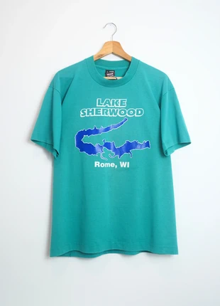 Vintage T-shirt Best Fruit of the Loom Lake Sherwood Rome Wisconsin 90’s L Single Stitch made in USA, brand: Fruit of the Loom, condition: Satisfactory, size: L, €10.00, €11.20 includes Buyer Protection Pro