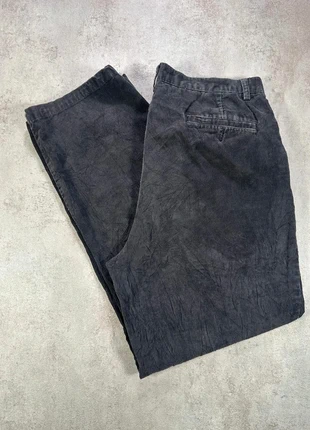 Pantalon En Velours Côtelé / Corduroy profilo ample coton gris fonce texture discret taille W38 L32, brand: Vintage Dressing, condizioni: Ottime, taglia: IT 48 | W38, €8.00, €9.10 include la Protezione acquisti Pro