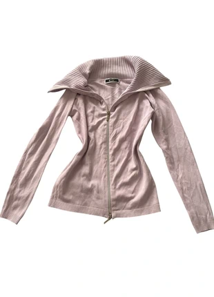 Y2K Pink Knit Zip-Up Cardigan | Chunky Collar Funnel Neck, brand: COQUETTE, condizioni: Ottime, taglia: S / IT 40 / EU 36, €9.00, €10.15 include la Protezione acquisti