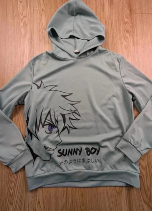 Sweat à capuche fin Sunny Boy bleu gris unisexe taille 13-14 ans très bon état, brand: Shein, condition: Very good, size: 13 years / 158 cm, €2.60, €3.43 includes Buyer Protection Pro