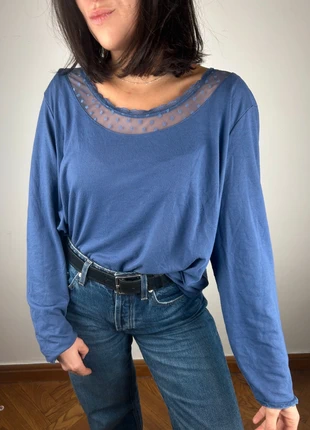 Haut Thermolactyl Damart col V bleu - chaud & léger - taille 46 - hiver cosy, brand: Damart, condition: Very good, size: XXXL / 46 / 18, €20.00, €21.70 includes Buyer Protection Pro