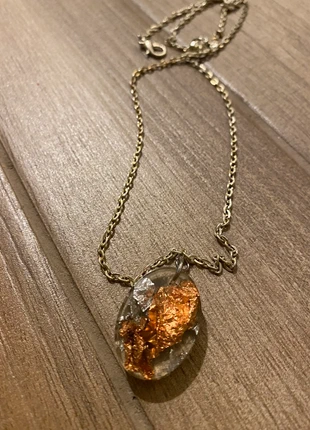 Collana femminile con foglia foliage interna, état: Neuf sans étiquette, 1,20 €, 1,96 € Protection acheteurs incluse