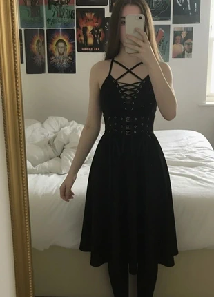 Robe Noire Corset Lacée – Goth / Grunge Chic / Date Night / Élégante, brand: Maison Dareléa, condition: Very good, size: M / 38 / 10, €46.99, €50.04 includes Buyer Protection Pro