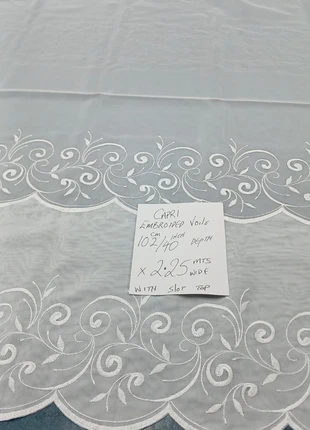 Capri white voile net curtain 40 inch drop x 2.25mtrs widev, condition: New with tags, size: 200 cm - 249 cm, £2.25, £3.06 includes Buyer Protection Pro