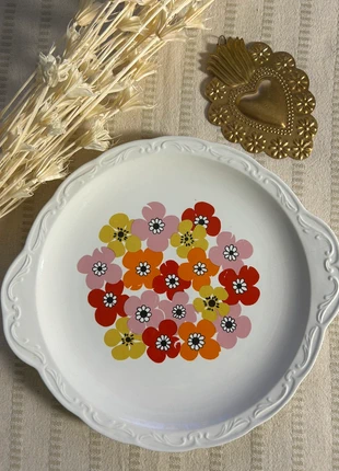 Grand plat vintage fleuri – 30,5 cm, marke: Vintage, zustand: Sehr gut, 17,00 €, 18,55 € inklusive Vinted-Käuferschutz