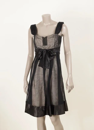 Robe bustier MAX&Co. en coton et soie noire effet organza – taille 42 (L), marca: MAX&Co., estado: Novo sem etiquetas, tamanho: L / 40 / 12, €90.00, €95.20 inclui Proteção do Comprador