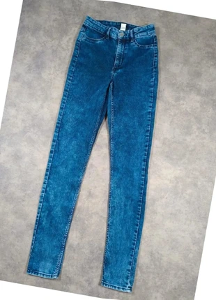 Jean skinny taille haute bleu délavé acid wash femme – taille FR 36 W27 US 6 Y2K vintage 90’s, marca: Vintage Dressing, estado: Muito bom, tamanho: XS / 34 / 6, €14.90, €16.35 inclui Proteção do Comprador