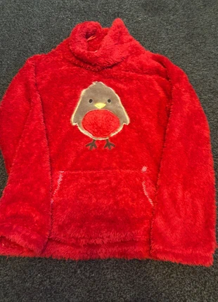 Red Reindeer Fleecy Jumper – Size 12, brand: unknown, condition: Good, size: L / 12, £4.99, £5.94 includes Buyer Protection