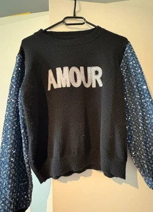 Pull manches sequins, marca: Strass, estado: Bom, tamanho: M / 38 / 10, €3.00, €3.85 inclui Proteção do Comprador