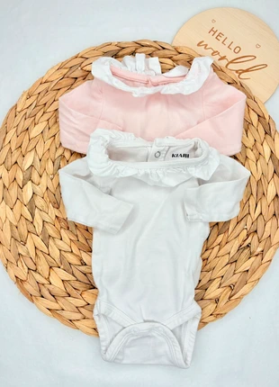 Bodies manches longues naissance fille Kiabi, brand: Kiabi, condition: Very good, size: Up to 1 month / 50 cm, €4.00, €4.90 includes Buyer Protection Pro