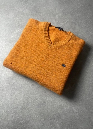 Pull en laine à col V Burberry moutarde logo brodé bleu marine - Taille L, marque: Burberry, état: Satisfaisant, taille: L, 19,99 €, 21,69 € Protection acheteurs incluse