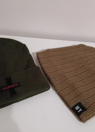 Due cappelli invernali uomo marrone e verde, marca: Zuelements, estado: Muy bueno, tamaño: Talla única, 6,00 €, 7,00 € Protección al comprador incluida