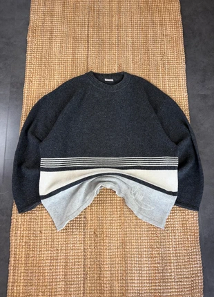 Pull Noir, Blanc et gris en Laine Brodé Oxbow Y2K Vintage 2000s Oversize Vintage 90s Taille XL, brand: Oxbow, condition: Very good, size: XL, €70.00, €74.20 includes Buyer Protection Pro