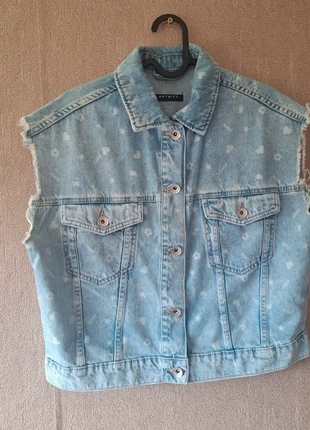 Amy & Ivy – Denim Gilet (Maat S), merk: Amy & Ivy, staat: Heel goed, maat: S / 36 / 8, € 7,00, € 8,05 inclusief Kopersbescherming