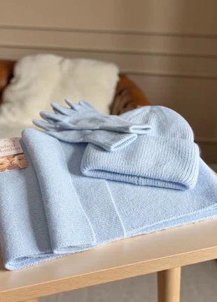 Ensemble bonnet gants écharpe bleu ciel ultra doux et chaud laine – hiver chic, marque: Mimi Loulou Douceur, état: Neuf sans étiquette, 38,90 €, 41,55 € Protection acheteurs (Pro) incluse