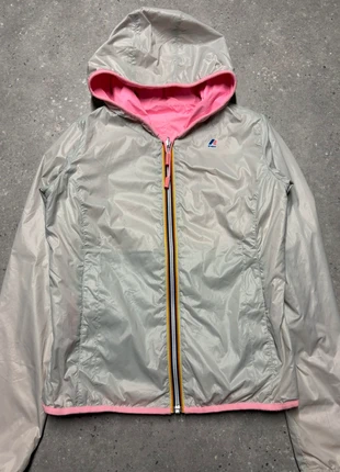 Veste K-way réversible gris rose manteau imperméable full zip coupe vent femme capuche V-MK13, marke: K-Way, zustand: Sehr gut, größe: XS / 34 / 6, 74,90 €, 79,35 € beinhaltet Vinted-Käuferschutz Pro