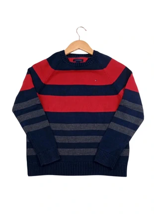 Pull enfant Tommy Hilfiger multicolore en maille col rond - Taille L (12-14 ans), merk: Tommy Hilfiger, staat: Heel goed, maat: 12 jaar / 152 cm, € 14,00, € 15,40 inclusief Kopersbescherming Pro