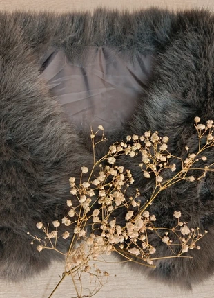 Cuello de Piel Sintética Gris75cm 🔥🔥, marque: Local, état: Neuf sans étiquette, 12,95 €, 14,30 € Protection acheteurs incluse