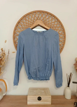 Blusa azul rayas finas EDC by Esprit manga larga elástica talla S, brand: Esprit, condizioni: Ottime, taglia: S / IT 40 / EU 36, €10.00, €11.20 include la Protezione acquisti