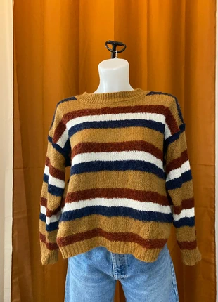 Pull laine et mohair Johanna Paris rayures multicolores, brand: Johanna Paris, condition: Very good, size: One size, €12.00, €13.30 includes Buyer Protection Pro