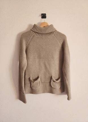Pull col roulé beige Spot – maille épaisse et vraies poches (T.3 / M), brand: Spot, condizioni: Buone, taglia: M / IT 42 / EU 38, €8.00, €9.10 include la Protezione acquisti