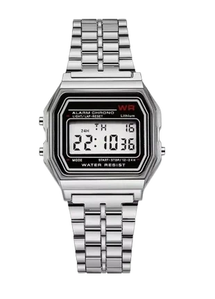 Montre numérique vintage/y2k grise à cadran noir, marca: Vintage Dressing, estado: Novo sem etiquetas, tamanho: Tamanho único, €8.00, €9.10 inclui Proteção do Comprador