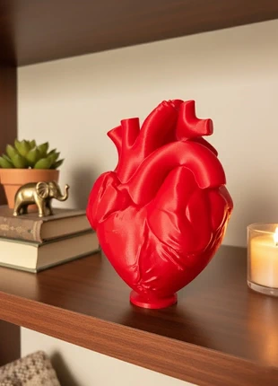 🫀 Cuore anatomico realistico – stampa 3D in PLA rosso, marca: PrintedByPep, estado: Muito bom, €12.00, €13.30 inclui Proteção do Comprador