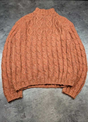 Pull crowneck Aran HandSome orange corail motif fisherman style old money - size XL, marque: Vintage Dressing, état: Très bon état, taille: XL / 42 / 14, 37,00 €, 39,55 € Protection acheteurs incluse