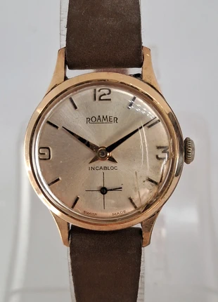Montre vintage roamer dames mécanique dorée bracelet cuir, marque: Roamer, état: Très bon état, taille: Jusqu'à 30 mm, 30,00 €, 32,20 € Protection acheteurs (Pro) incluse