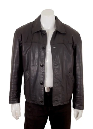 Blouson en cuir noir 1957 Legendary Jacket Firenze – Taille L, marque: 1957 Legendary Jacket, état: Très bon état, taille: L, 95,00 €, 100,45 € Protection acheteurs incluse