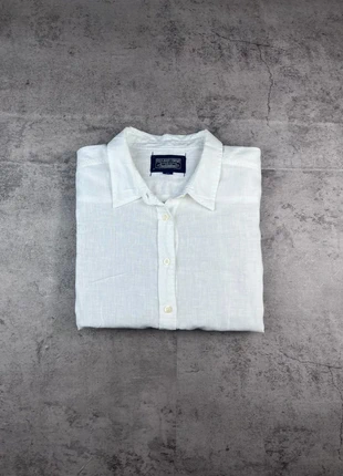 Chemise Unie Ralph Lauren | Taille XL Femme Vintage | Blanc Lin Logo Brodé | Très bon état, brand: Ralph Lauren, condition: Very good, size: XL / 42 / 14, €70.00, €74.20 includes Buyer Protection