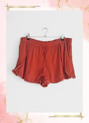 Short fluido terracota con detalles de borlas - Short fluide terracotta avec pompons (KIABI), marca: Kiabi, estado: Muy bueno, tamaño: L / 40 / 12, 7,99 €, 8,39 € Protección al comprador incluida