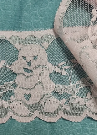 Pizzo Vintage rosa e argento con conigli, marke: Pizzo altezza 8 cm, zustand: Sehr gut, 1,50 €, 2,28 € inklusive Vinted-Käuferschutz