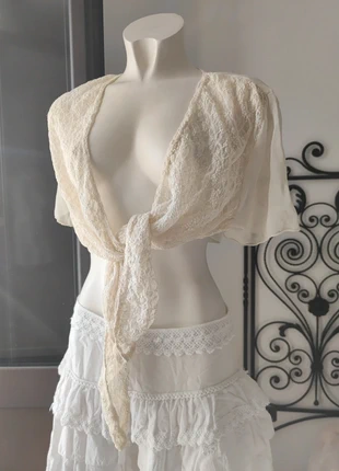 Giacchetto coquette coprispalle romantico stile vintage, merk: COQUETTE, staat: Heel goed, maat: S / 36 / 8, € 12,00, € 13,30 inclusief Kopersbescherming