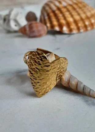 Bague en forme de cœur martelé, marke: LTDS, zustand: Sehr gut, größe: Größenverstellbar, 8,00 €, 9,10 € beinhaltet Vinted-Käuferschutz Pro