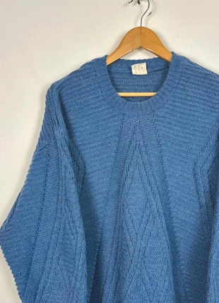 Retro dusty light blue textured pattern crewneck jumper, brand: Vintage Dressing, condition: Very good, size: L, £17.50, £19.08 includes Buyer Protection Pro