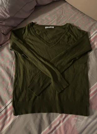 T-shirt manches longues col en Vvert kaki Y2k, brand: Stradivarius, condition: Very good, size: S / 36 / 8, €6.50, €7.53 includes Buyer Protection