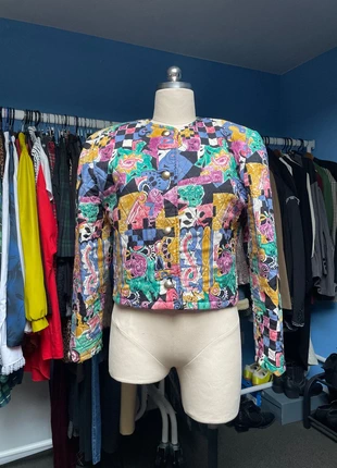 Unieke 80s vintage blazer, merk: Vintage, staat: Heel goed, maat: XL / 42 / 14, € 35,00, € 37,45 inclusief Kopersbescherming