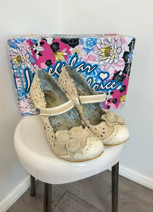 Irregular Choice Lazy River Heels | Size 4 | Cream Floral Retro Mary Jane | Collectors Pair, brand: Irregular Choice, condition: Good, size: 4, £28.00, £30.10 includes Buyer Protection Pro