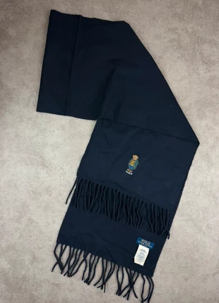 Écharpe Scarf Ralph Lauren Bear Bleu marine - Taille 174x32cm, brand: Ralph Lauren, condition: Very good, €45.00, €47.95 includes Buyer Protection Pro