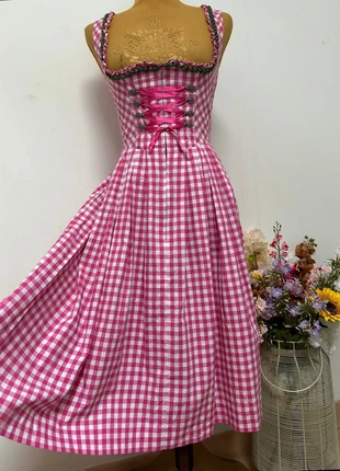 Robe dirndl rose à carreaux et laçage Berwin & Wolff, brand: Berwin & Wolff, condizioni: Ottime, taglia: S / IT 40 / EU 36, €10.00, €11.20 include la Protezione acquisti Pro