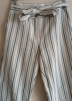 Pantalon femme Sézane rayé taille haute ceinture nouée coupe 7 8 chic, brand: Sézane, condition: Very good, size: S / 36 / 8, €20.00, €21.70 includes Buyer Protection