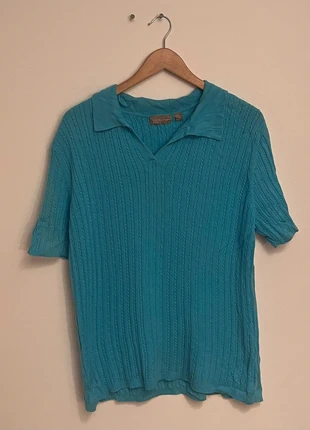 Pull manches courtes en maille Vintage Dressing bleu - XL Femme, marque: Vintage Dressing, état: Très bon état, taille: XL / 42 / 14, 6,00 €, 7,00 € Protection acheteurs incluse