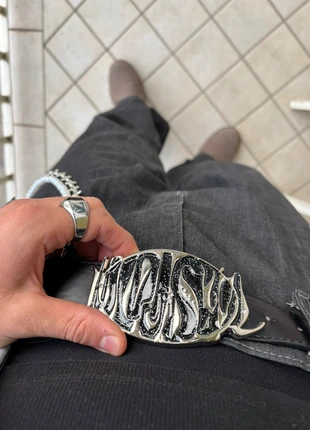 Y2K Glittery Diamond Belt Chrome Hearts BB Simon Gothic Streetwear Sag Belt Oversize Buckle, brand: y2k, condizioni: Ottime, taglia: 105 cm, €14.95, €16.40 include la Protezione acquisti