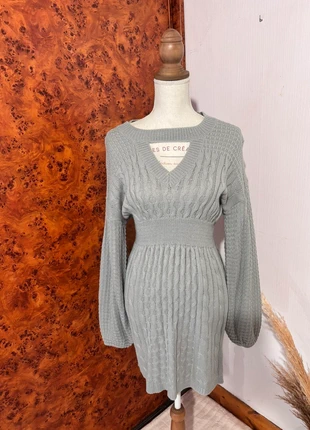 Robe pull tricot gris clair – manches bouffantes – taille M, brand: Boutique Bohéme, condizioni: Ottime, taglia: M / IT 42 / EU 38, €15.99, €17.49 include la Protezione acquisti