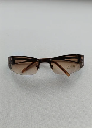 Gafas rare fashion diseño futurista y vanguardista marrón/dorado degradado, marque: y2k, état: Neuf sans étiquette, 10,00 €, 11,20 € Protection acheteurs incluse